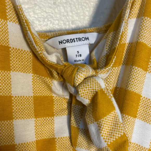 Nordstrom Mustard and White Checkered Midi Dress - Picture 2 of 2
